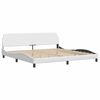 vidaXL Bed Frame without Mattress "Zadar" White 200x200 cm Faux Leather