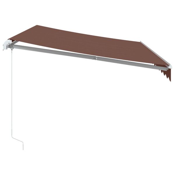 vidaXL Manual Retractable Awning Brown 350x250 cm