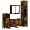 vidaXL 4&nbsp;Piece Bathroom Furniture Set&nbsp;Smoked Oak Engineered Wood