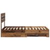 vidaXL Bed Frame with Drawer with Headboard Manual Engineered Wood