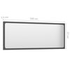 vidaXL Bathroom Mirror High Gloss Grey 100x1.5x37 cm Engineered Wood
