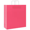 vidaXL Paper Bags 250 pcs with Handles Pink 45x17x48 cm