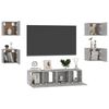vidaXL 6 Piece TV Cabinet Set Concrete Grey Engineered Wood
