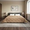 vidaXL Full Year Duvet Taupe 220 x 260 cm Microfiber and Teddy fleece