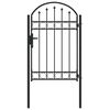 vidaXL Fence Gate ASSEN 100 x 150 cm Powder-Coated Steel Grey Lockable