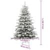 vidaXL Artificial Hinged Christmas Tree White 210 cm PE and PVC