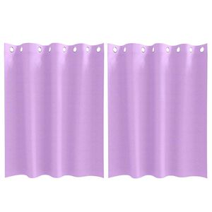 vidaXL Blackout Curtains with Rings 2 pcs Purple 140 x 140 cm