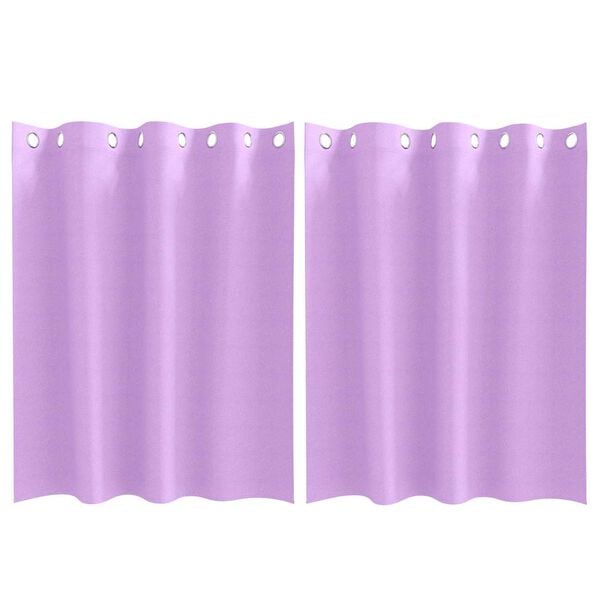 vidaXL Blackout Curtains with Rings 2 pcs Purple 140 x 140 cm