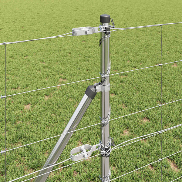 vidaXL Fence Post Galvanized 50 x 0.8 m Steel