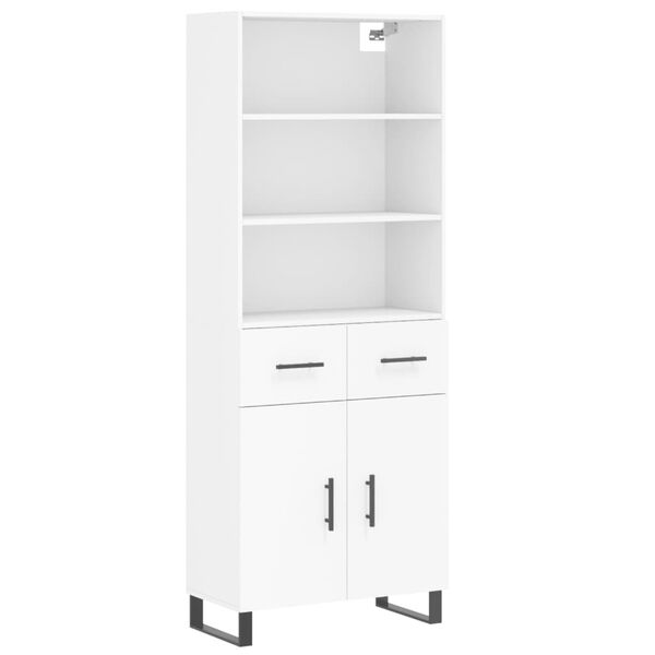vidaXL Highboard White 69.5x34x180 cm Engineered Wood