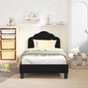 vidaXL Children's Bed Frame with Headboard Black 80 x 160 cm Velvet