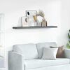 vidaXL Floating Wall Shelf High Gloss Grey 120x23.5x3.8 cm MDF