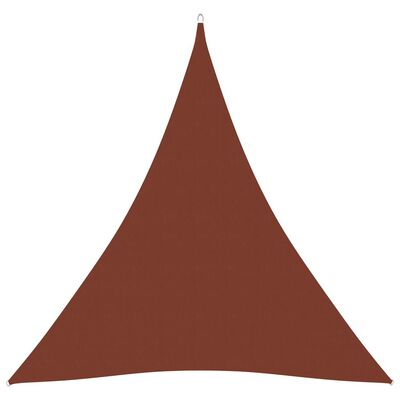 vidaXL Sunshade Sail Oxford Fabric Triangular 4x4x4 m Terracotta