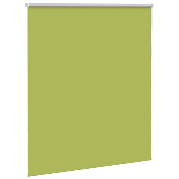 vidaXL Roller Blind Blackout Leaves Green 130x150 cm Fabric Width 126.6 cm Polyester