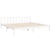vidaXL Bed Frame without Mattress White Super King Size Solid Wood Pine