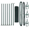vidaXL Welded Wire Fence with Concrete Base 10 x 0.6 m Green Mesh