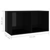 vidaXL 5 Piece TV Cabinet Set High Gloss Black Engineered Wood