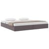 vidaXL Storage Bed with Mattress Grey 200 x 200 cm Faux leather