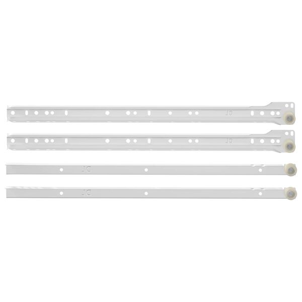 vidaXL Drawer Slide 12 pcs White 450 mm Steel