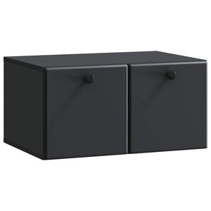 vidaXL Wall-Mounted TV Cabinet Black 59.5 x 41 x 30 cm Engineered Wood