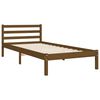 vidaXL Bed Frame without Mattress Honey Brown Single Solid Wood