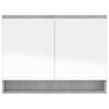 vidaXL Bathroom Mirror Cabinet 80x15x60 cm MDF Concrete Grey