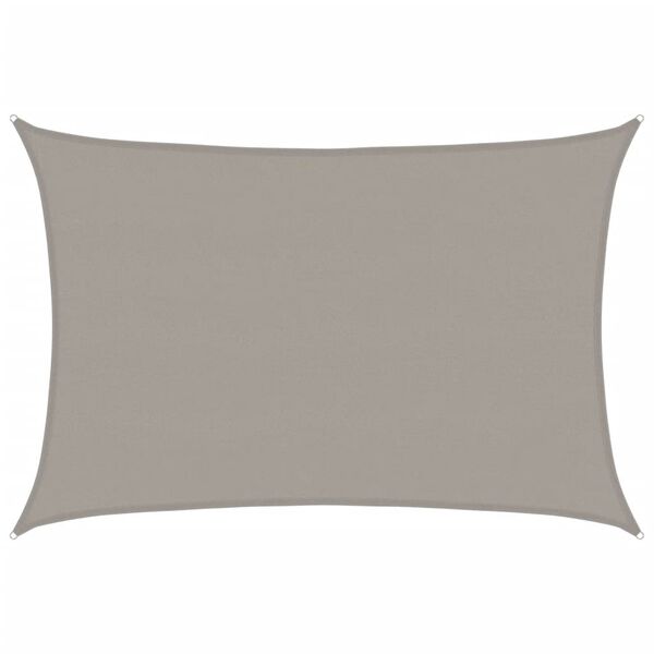 vidaXL Sunshade Sail 160 g/m² Rectangular Light Grey 5x7 m HDPE