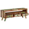 vidaXL TV Cabinet Multicolour 110x30x40 cm Solid Reclaimed Wood