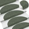 vidaXL Stair Mats Self-adhesive 15 pcs 56x17x3 cm Green Half Round