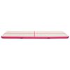 vidaXL Inflatable Gymnastics Mat with Pump 800x100x20 cm PVC Pink