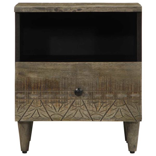 vidaXL Bedside Cabinets 2 pcs Light Grey 40x33x46 cm Solid Wood Mango