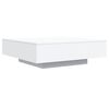vidaXL Coffee Table with LED Lights White 100x100x31 cm