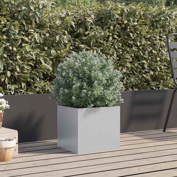 vidaXL Planter Silver 32x30x29 cm Galvanised Steel