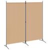 vidaXL 2-Panel Room Divider Beige 175 x 180 cm Fabric
