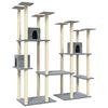 vidaXL Cat Tree | Light Grey | Engineered wood, plush, sisal | Large | Durable