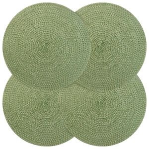 vidaXL Jute Placemets 4 pcs Olive green 100% Tossa Jute
