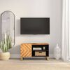 vidaXL TV Cabinet Brown and Black 80x31.5x46 cm Solid Wood Mango