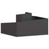 vidaXL Garden Planter Black 80 x 80 x 50 cm Cold-rolled Steel