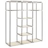 vidaXL Wardrobe with Compartments and Rods Cream 150x45x175 cm Fabric