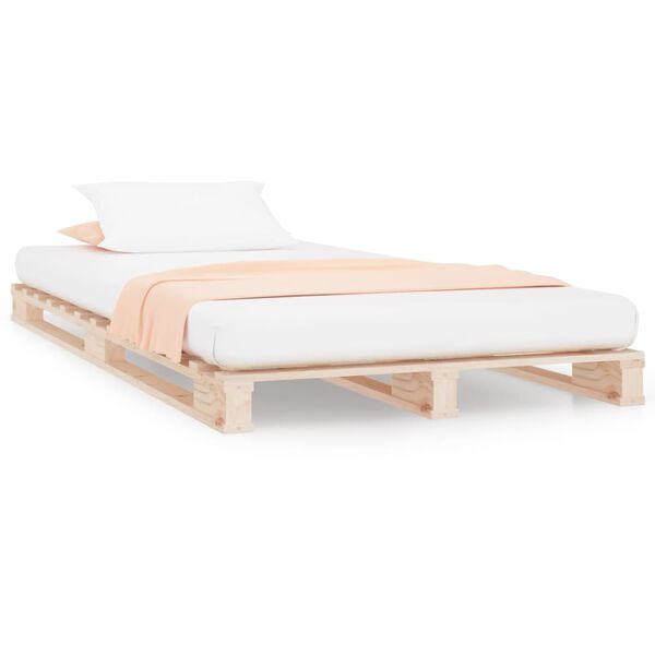 vidaXL Pallet Bed without Mattress Small Single Solid Wood