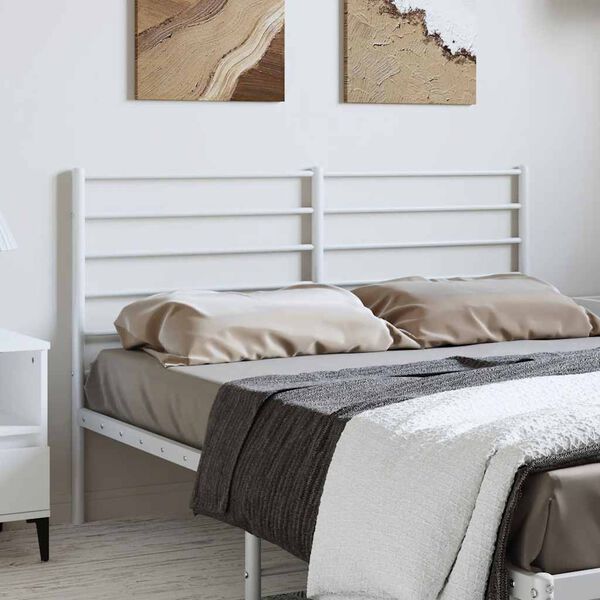 vidaXL Metal Replace Headboard White 150 cm