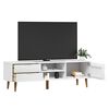 vidaXL TV Cabinet MOLDE White 158x40x49 cm Solid Wood Pine