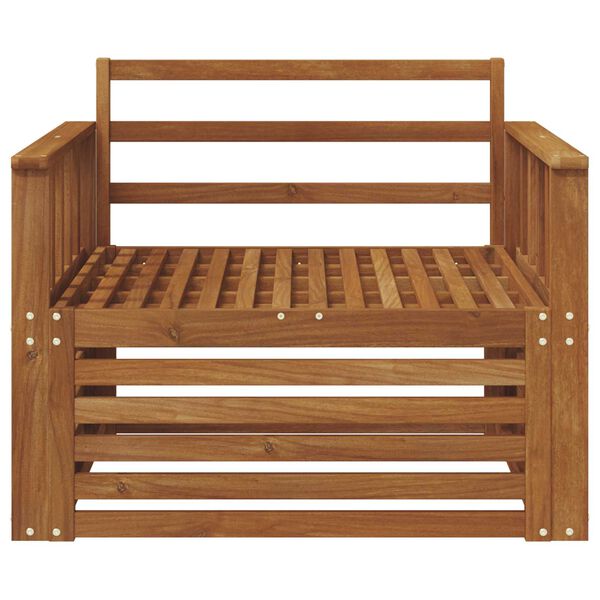 vidaXL 2 Piece Sofa with Armrests Solid Acacia Wood Natural