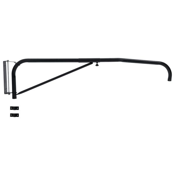 vidaXL Hose Boom Wall Mounted Black Steel