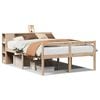 vidaXL Bookcase Bed without Mattress 135x190 cm Double Solid Wood Pine