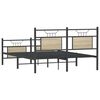 vidaXL Bed Frame without Mattress Sonoma Oak 140x200 cm Engineered Wood