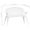 vidaXL Garden Bench 108 cm Cast Aluminium White