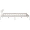 vidaXL Bed Frame without Mattress White Solid Wood 200x200 cm