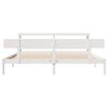 vidaXL Bed Frame without Mattress White 200x200 cm Solid Wood Pine
