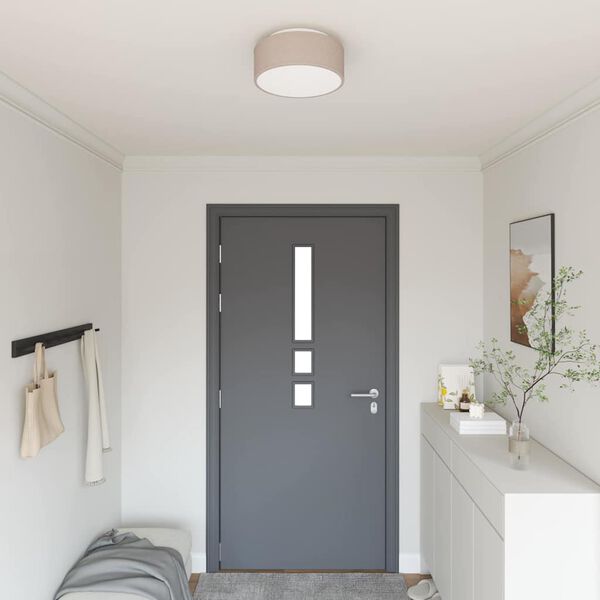 vidaXL Ceiling Lamp Taupe 30 x 13.5 cm Fabric